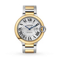 Ballon Bleu de Cartier 42 Watch - 42mm, Two - Tone Steel & 18K Yellow Gold, Silver Dial